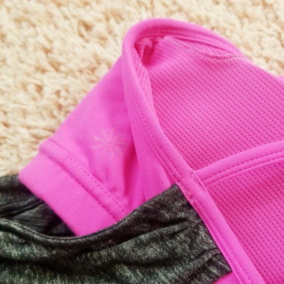 Athleta Hidden Agenda Pink Bra Grey Tunic Top S - Picture 5 of 6